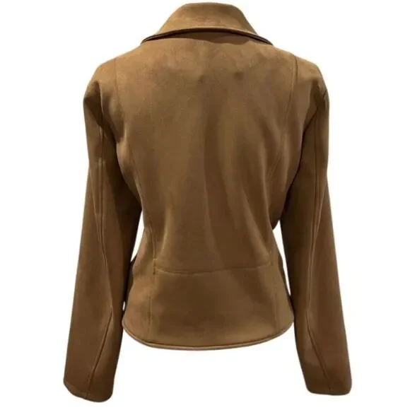 Torrid Faux Suede Stretch Moto Jacket- minor flaw - Picture 8 of 12